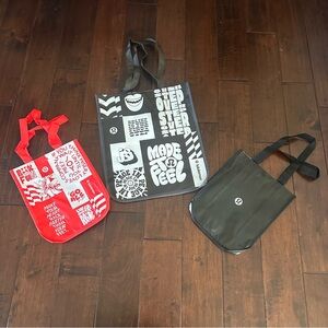 Lululemon Shopping g Tote Bags - Red & Black and Brown set